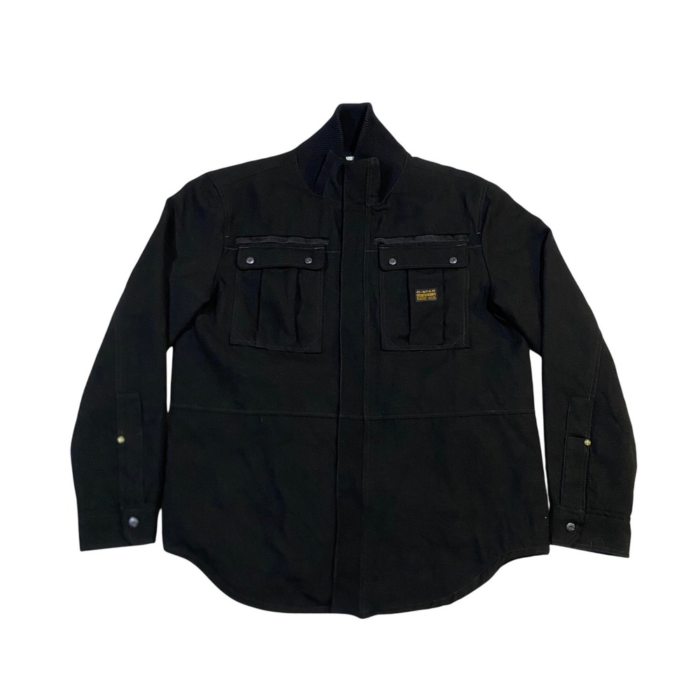 G-Star Raw Aeronautica Overshirt Black Wool Blend Military Jacket 83018 3132 990